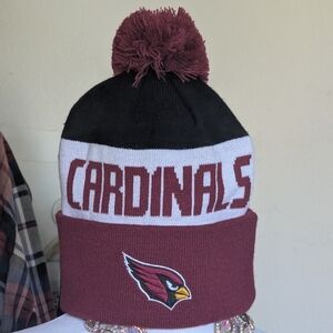 PHOENIX CARDINAL NFL BEANIE HAT. Team Apparel Tag - White, Black & Red